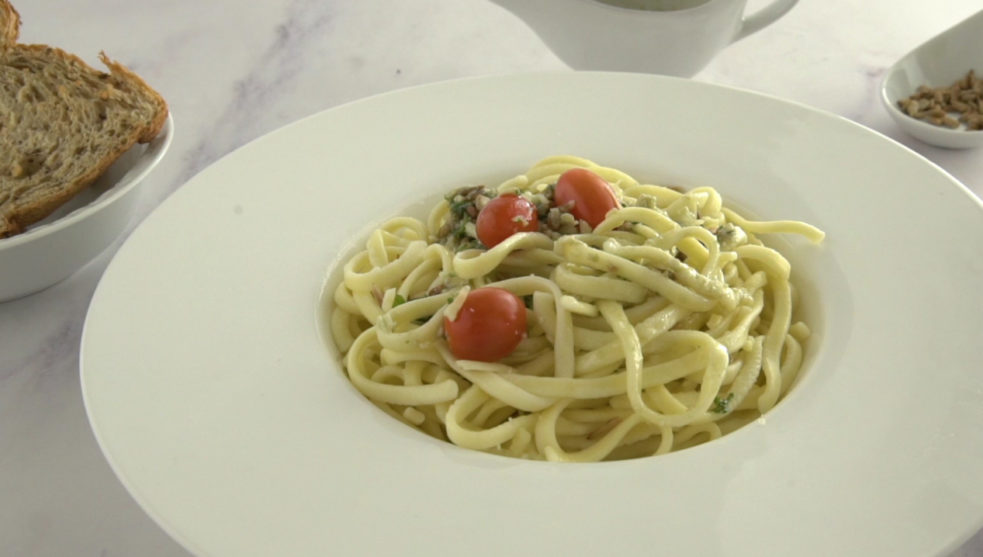 Fettuccine al pesto - Cucinare