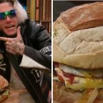 Alex Caniggia pone su hamburguesa gigante a la venta a un precio inconfesable