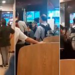 VIDEO: antivacunas atacaron un local de comidas rápidas porque no los dejaban entrar