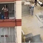 Una vecina le apagó el asado a unos obreros desde su balcón