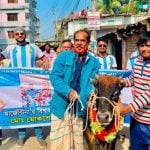 Bangladesh: feliz por la victoria argentina en el Mundial, compró una vaca y alimentó a todo su barrio
