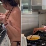 Filtran un video de Moria Casán cocinando huevos en microbikini: “De no creer”